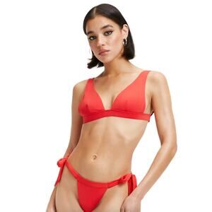 Good American Women Bright Poppy Sexy Boost Bikini Bra Top Size XS NWT
